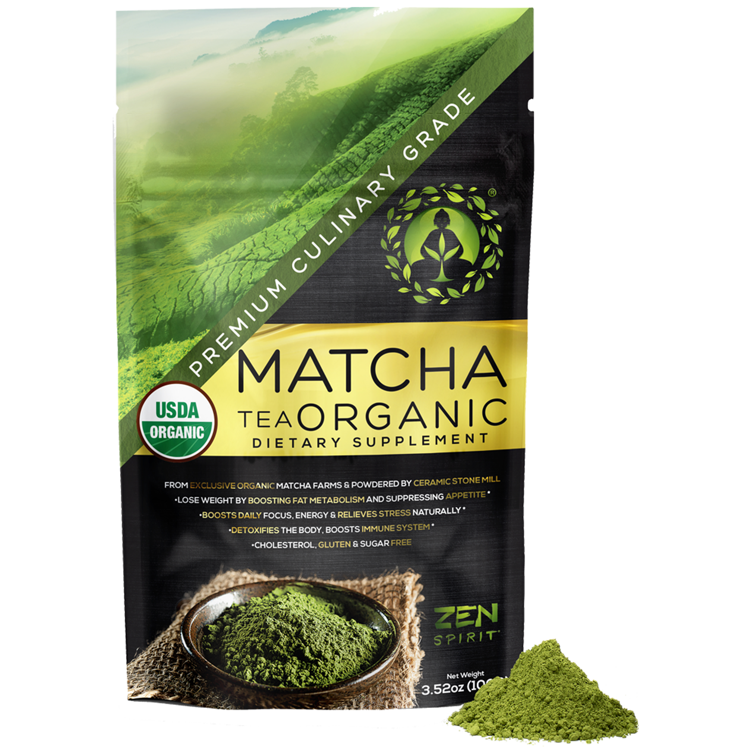 Matcha Green Tea Powder Organic - Zen Spirit Foods