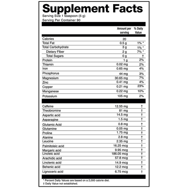 Cacao Powder Organic - 1 Pound - Unsweetened Premium Grade