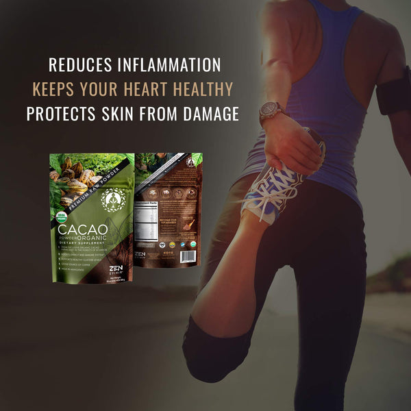 Cacao Powder Organic - 1 Pound - Unsweetened Premium Grade